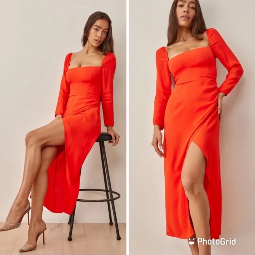 NWT Reformation Hilda Dress Size 0 Color Paprika